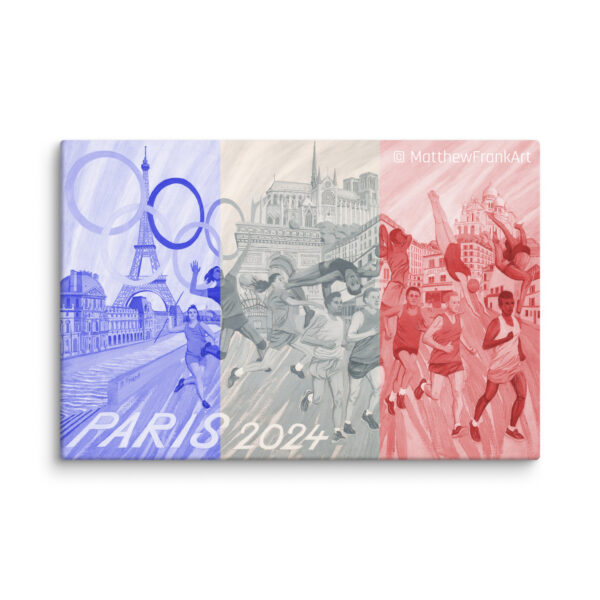 French Flag Paris Painting